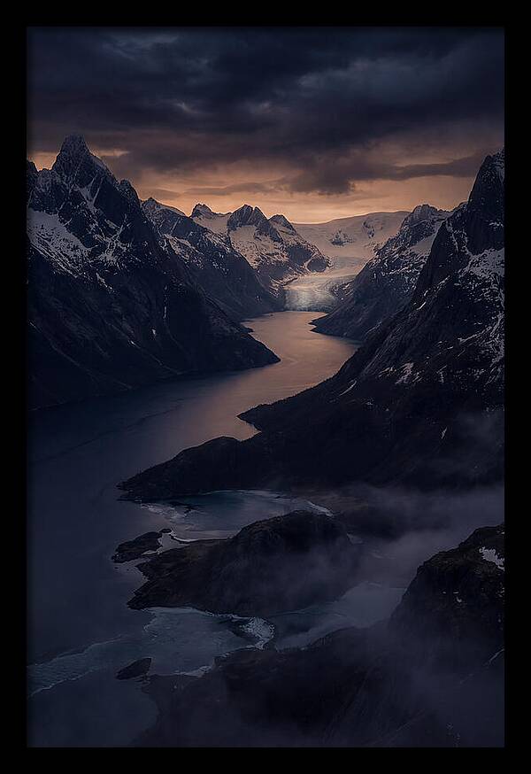 Fjord Under Twilight Skies