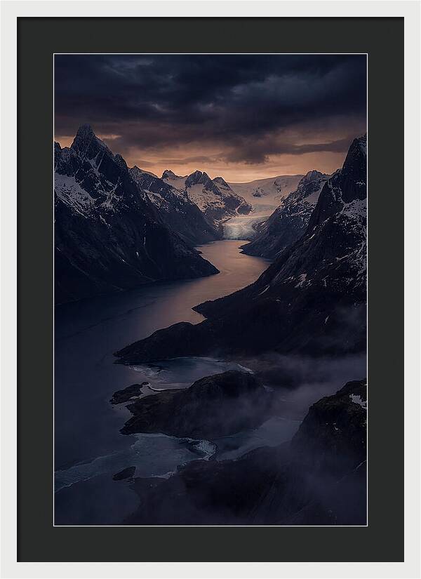 Fjord Under Twilight Skies