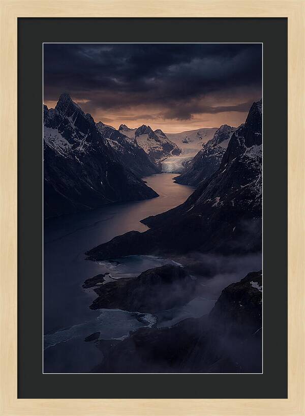 Fjord Under Twilight Skies