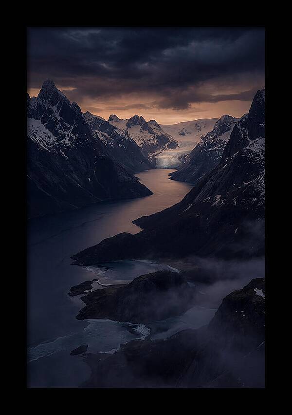 Fjord Under Twilight Skies