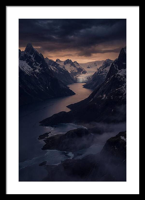 Fjord Under Twilight Skies