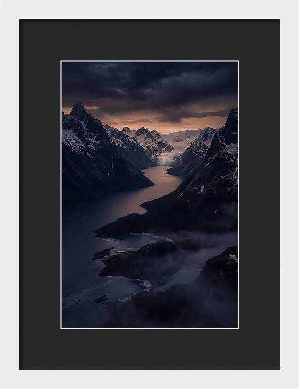 Fjord Under Twilight Skies