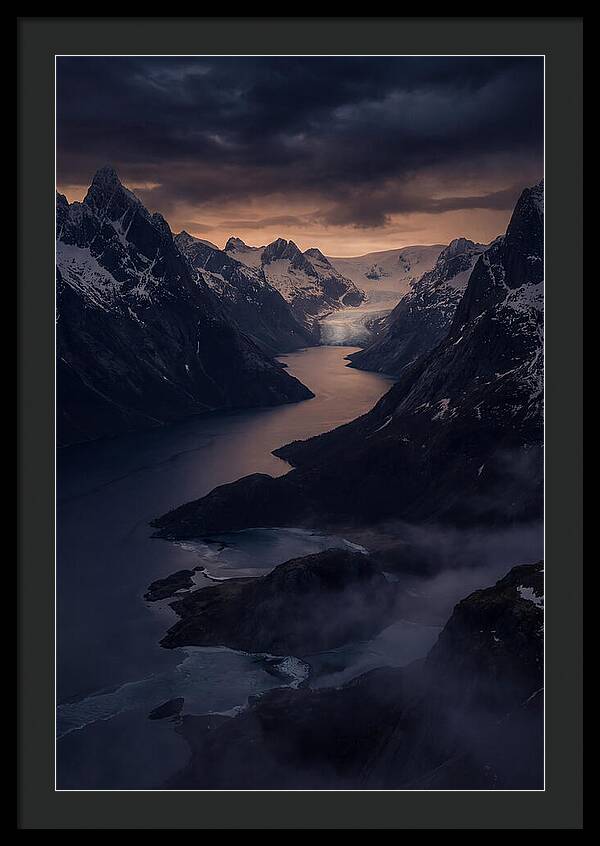 Fjord Under Twilight Skies