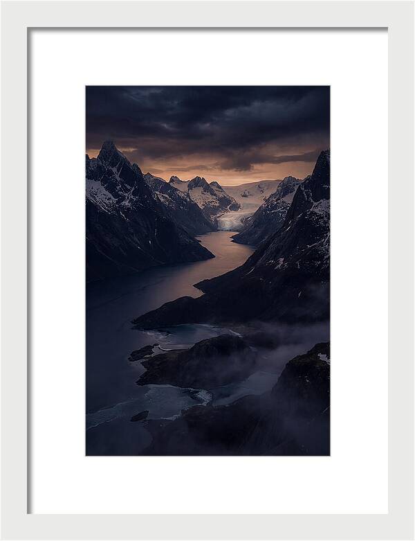 Fjord Under Twilight Skies