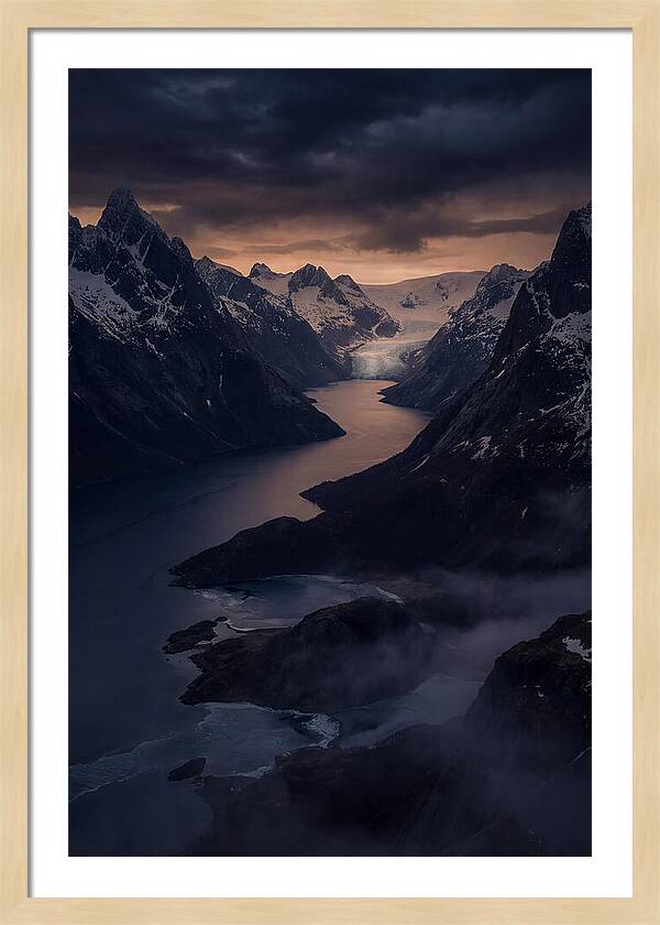 Fjord Under Twilight Skies