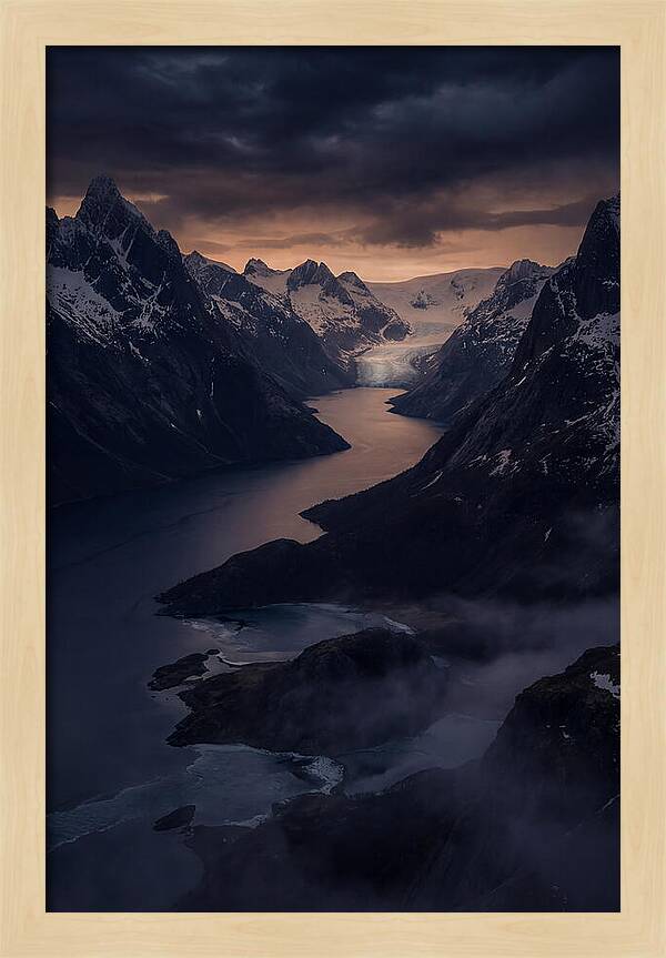 Fjord Under Twilight Skies