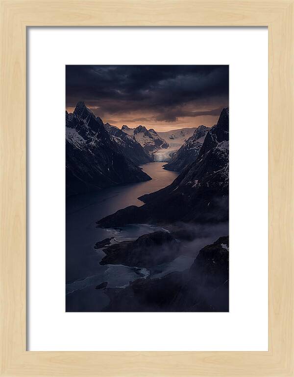 Fjord Under Twilight Skies