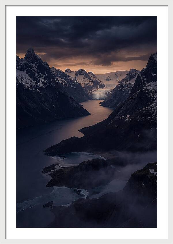 Fjord Under Twilight Skies