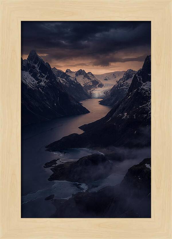 Fjord Under Twilight Skies