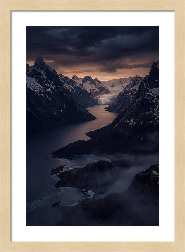Fjord Under Twilight Skies