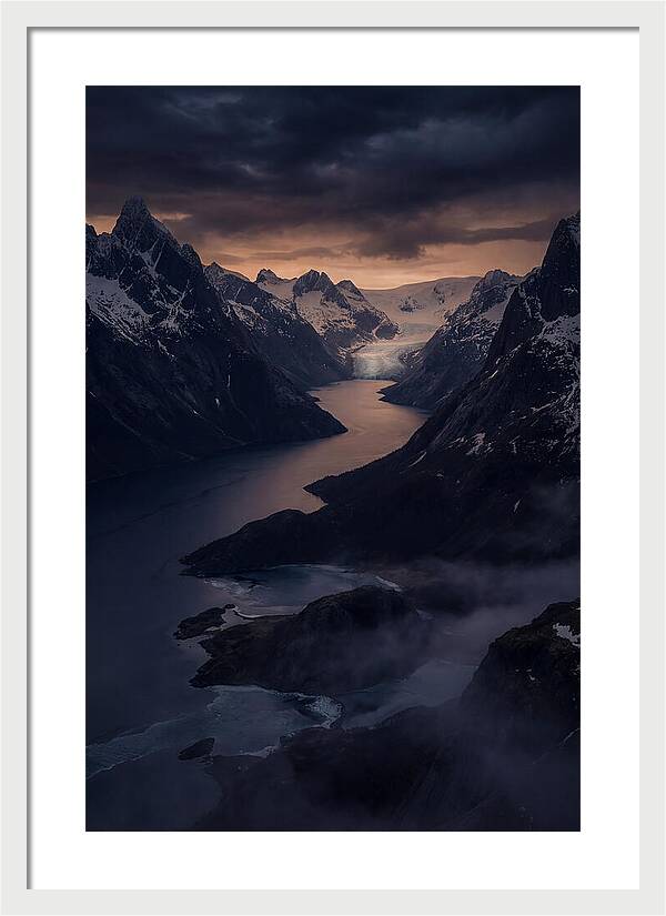 Fjord Under Twilight Skies