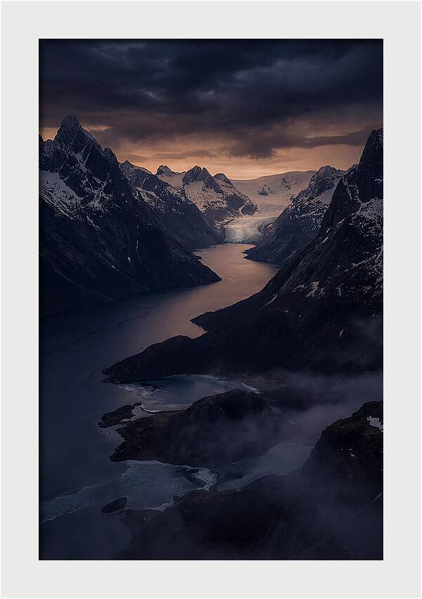 Fjord Under Twilight Skies