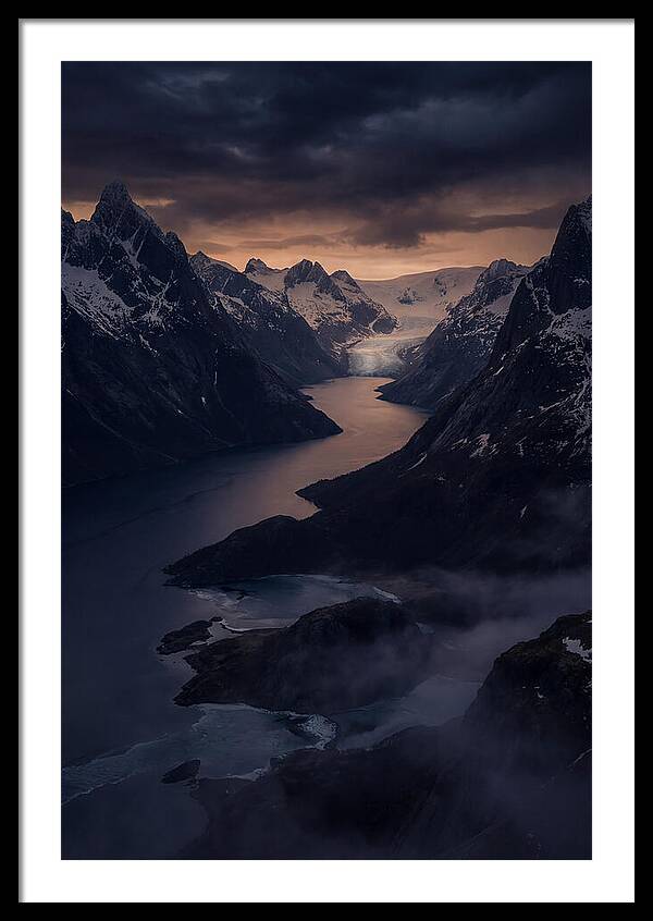Fjord Under Twilight Skies