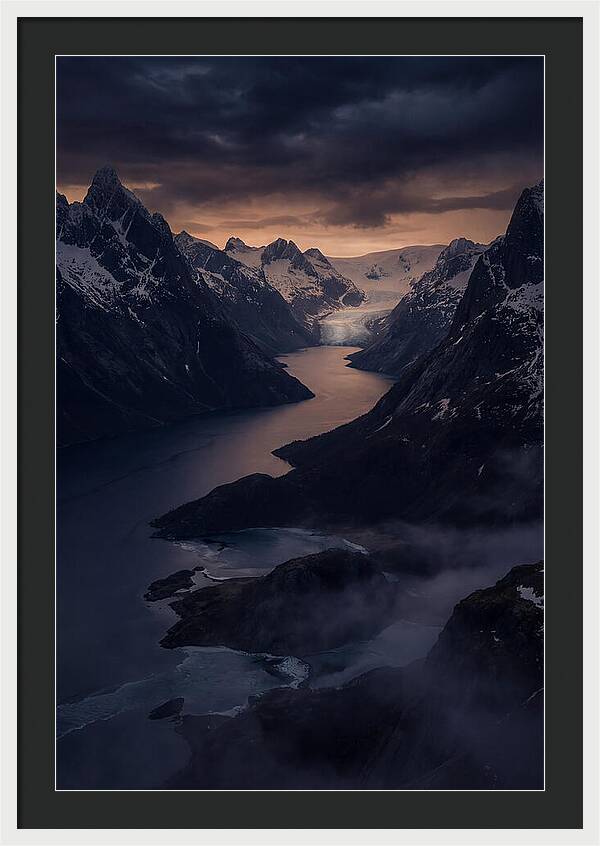 Fjord Under Twilight Skies