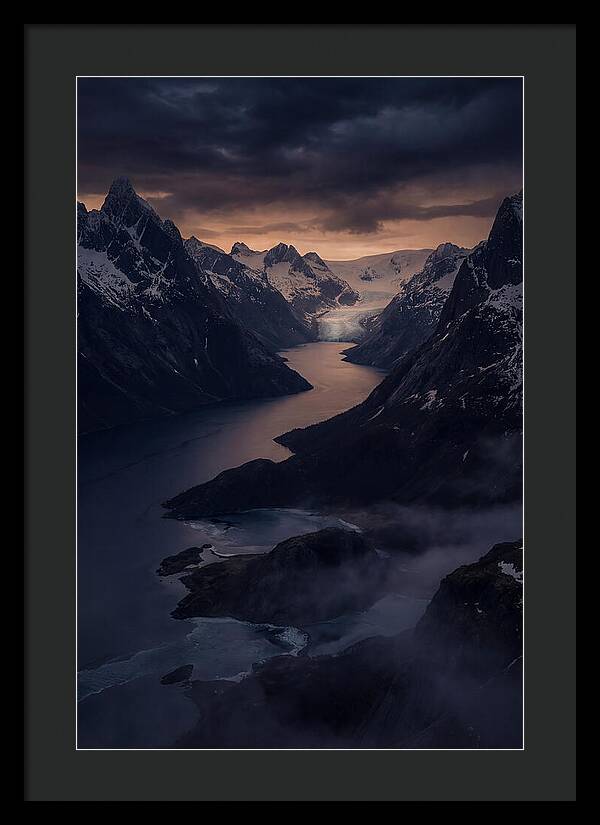 Fjord Under Twilight Skies