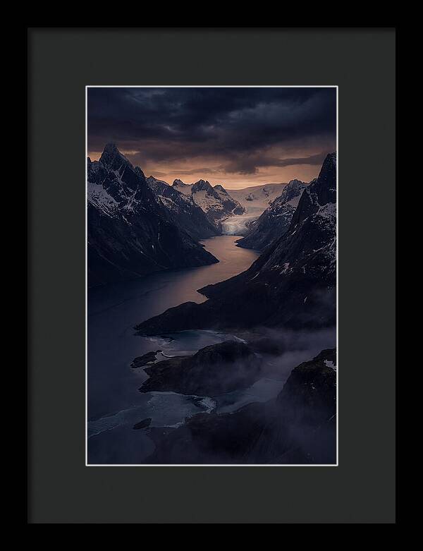 Fjord Under Twilight Skies