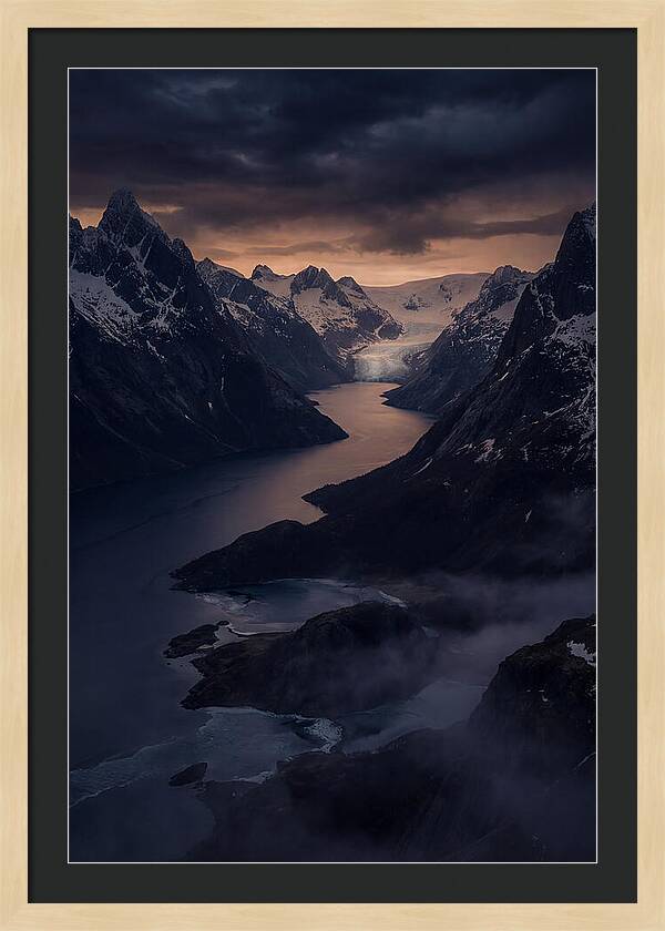 Fjord Under Twilight Skies