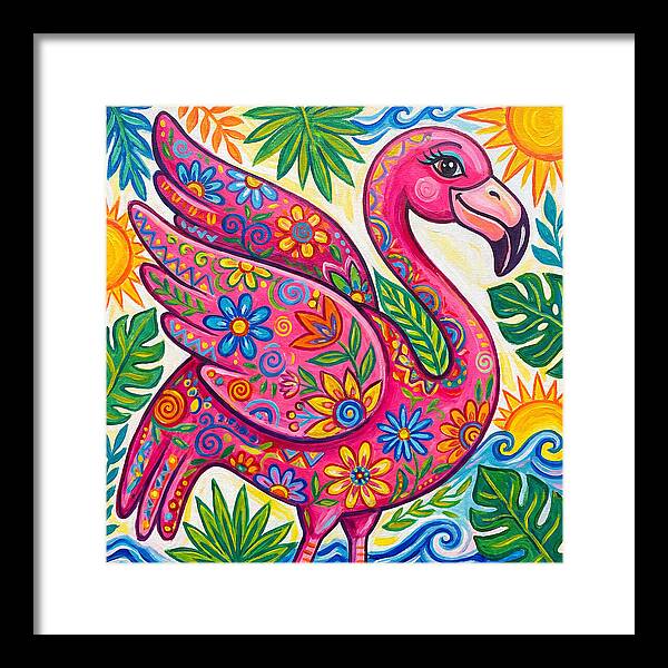Flamingo Folk Art