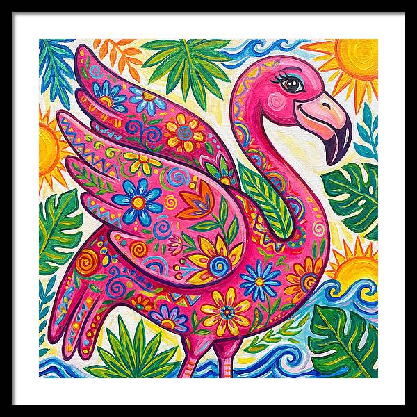 Flamingo Folk Art