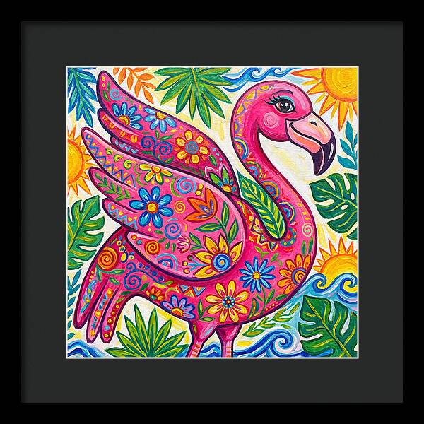 Flamingo Folk Art