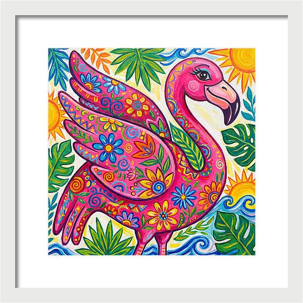 Flamingo Folk Art
