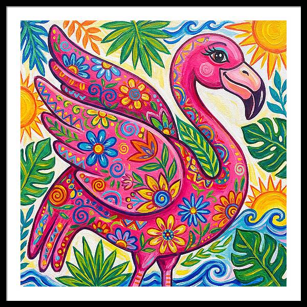 Flamingo Folk Art