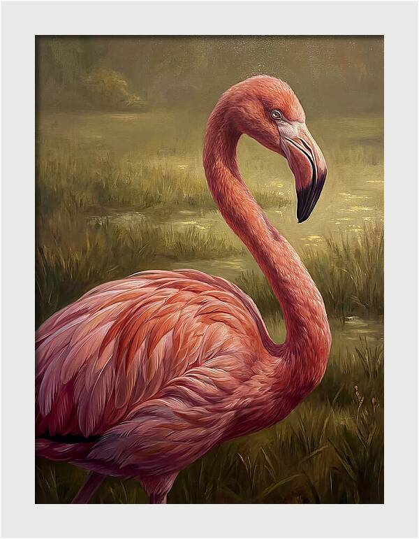 Flamingo In Natural Habitat