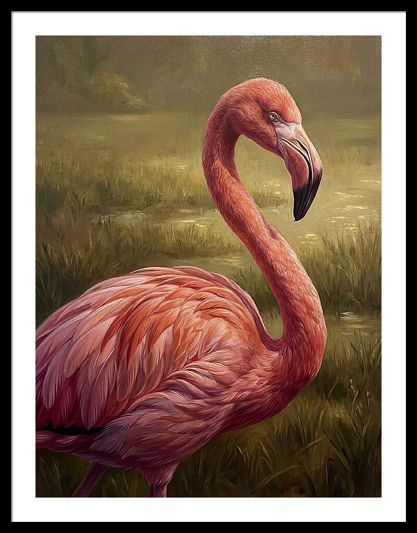 Flamingo In Natural Habitat