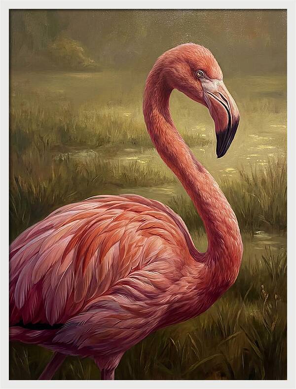 Flamingo In Natural Habitat
