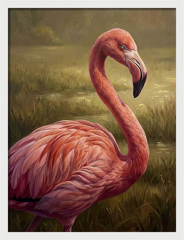 Flamingo In Natural Habitat