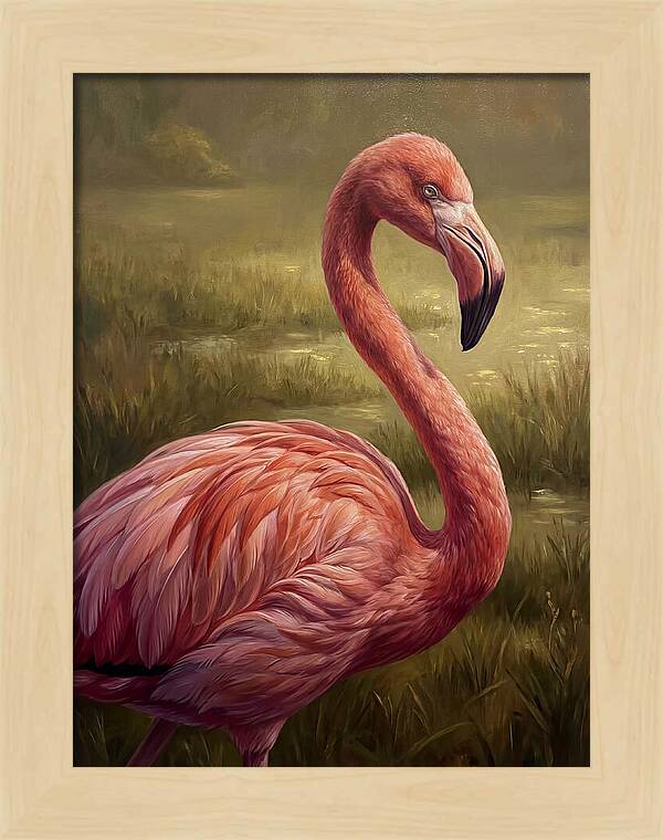 Flamingo In Natural Habitat