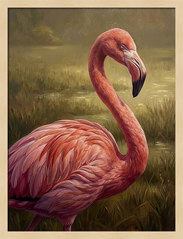Flamingo In Natural Habitat