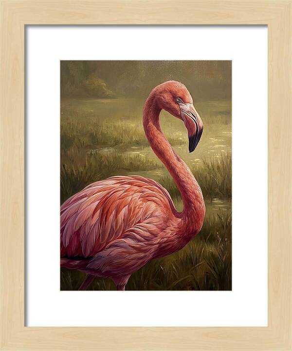Flamingo In Natural Habitat