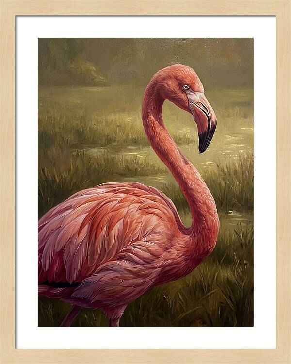 Flamingo In Natural Habitat