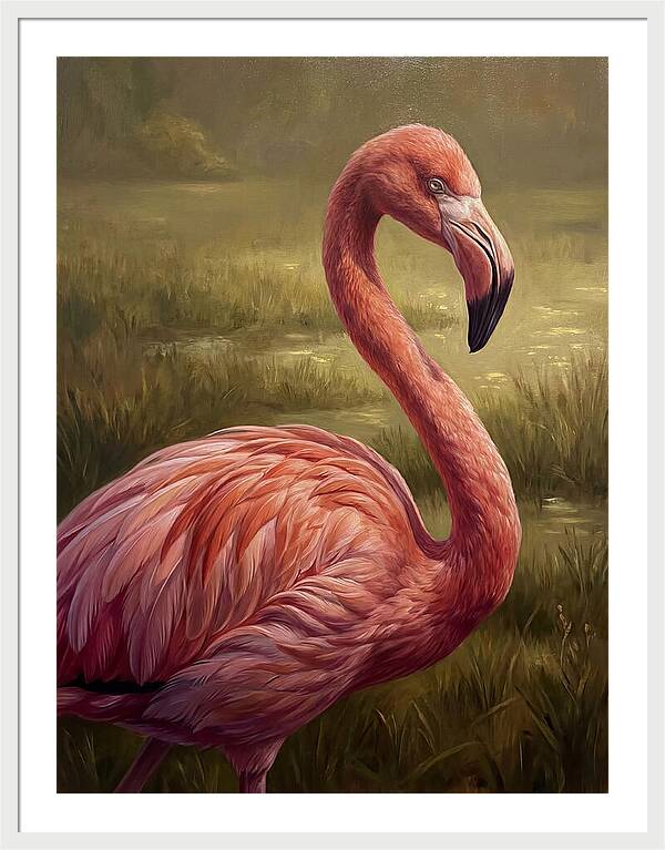 Flamingo In Natural Habitat