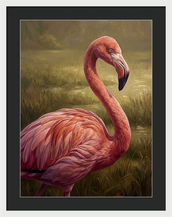 Flamingo In Natural Habitat