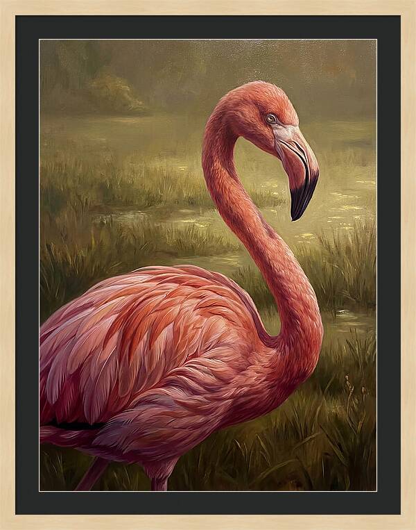 Flamingo In Natural Habitat