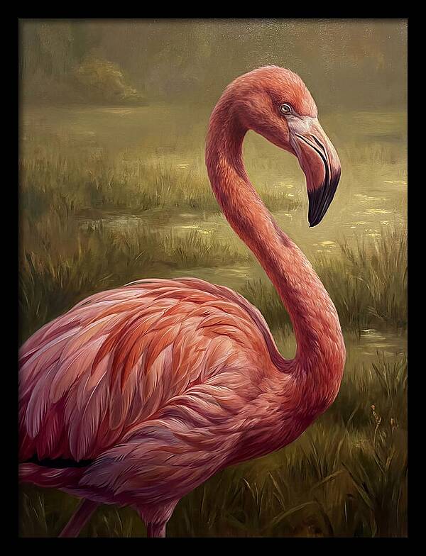 Flamingo In Natural Habitat