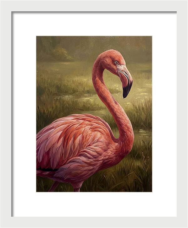 Flamingo In Natural Habitat