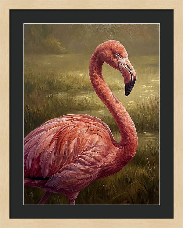 Flamingo In Natural Habitat