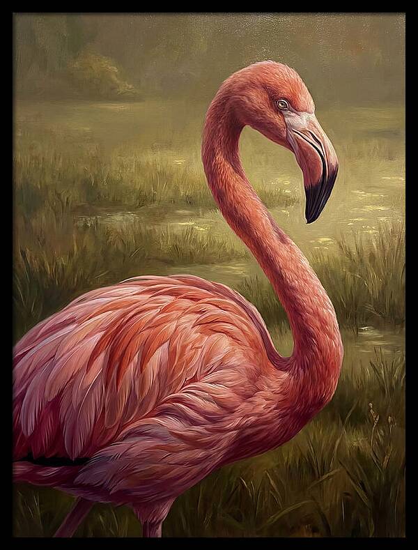 Flamingo In Natural Habitat