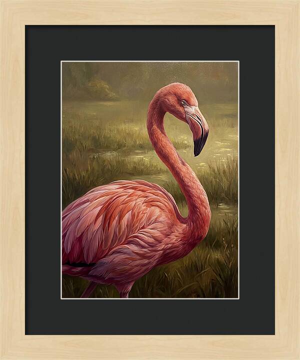 Flamingo In Natural Habitat