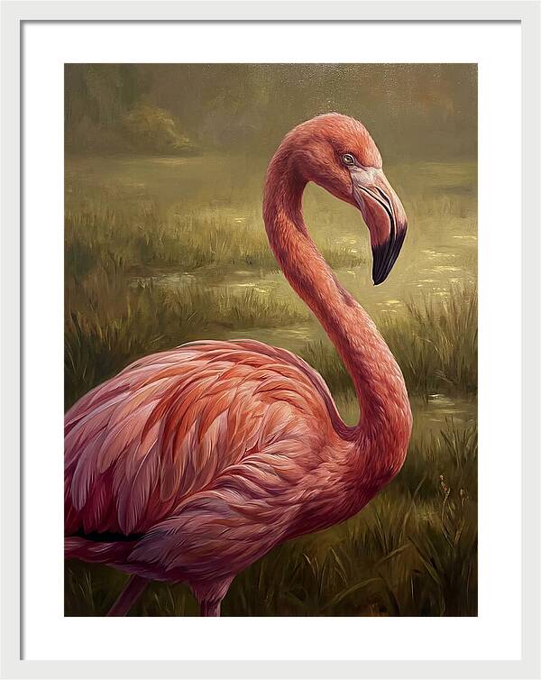 Flamingo In Natural Habitat