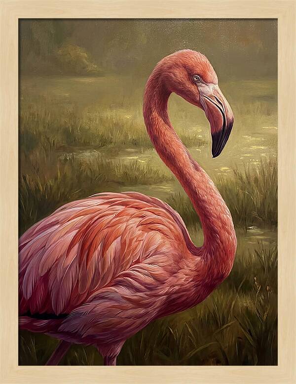 Flamingo In Natural Habitat