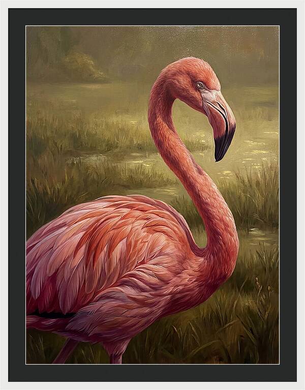 Flamingo In Natural Habitat