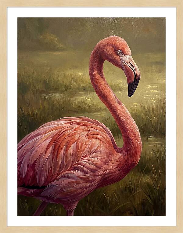 Flamingo In Natural Habitat