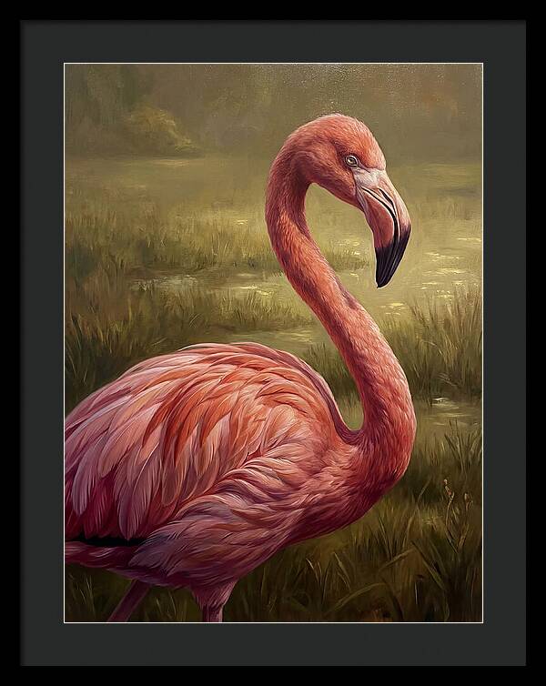 Flamingo In Natural Habitat