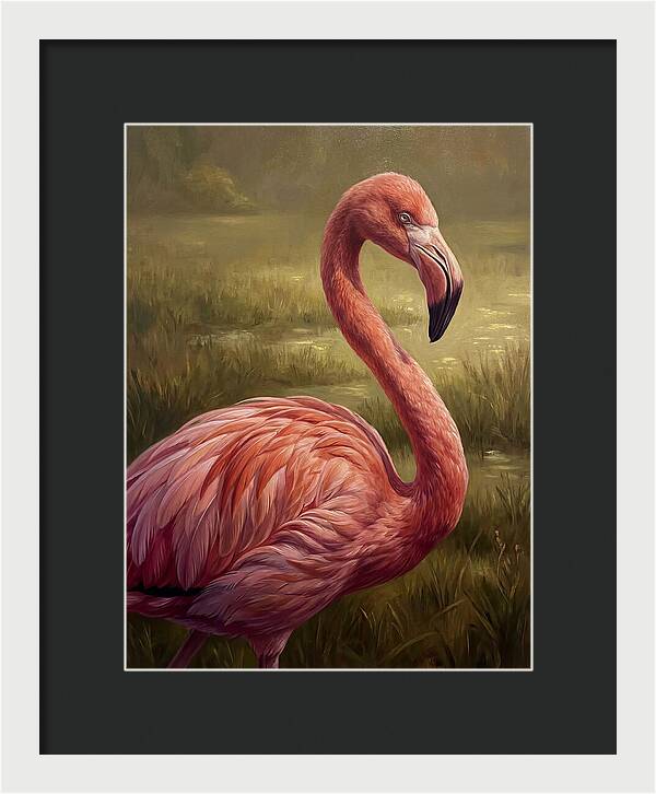 Flamingo In Natural Habitat