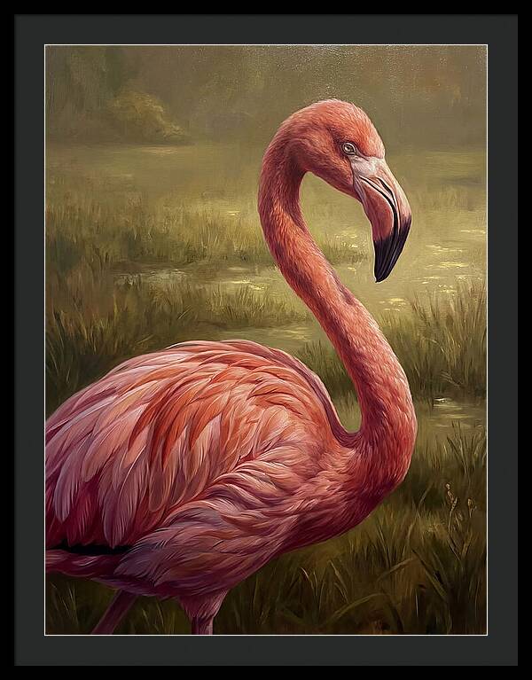 Flamingo In Natural Habitat