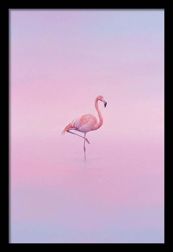 Flamingo In Serene Waters